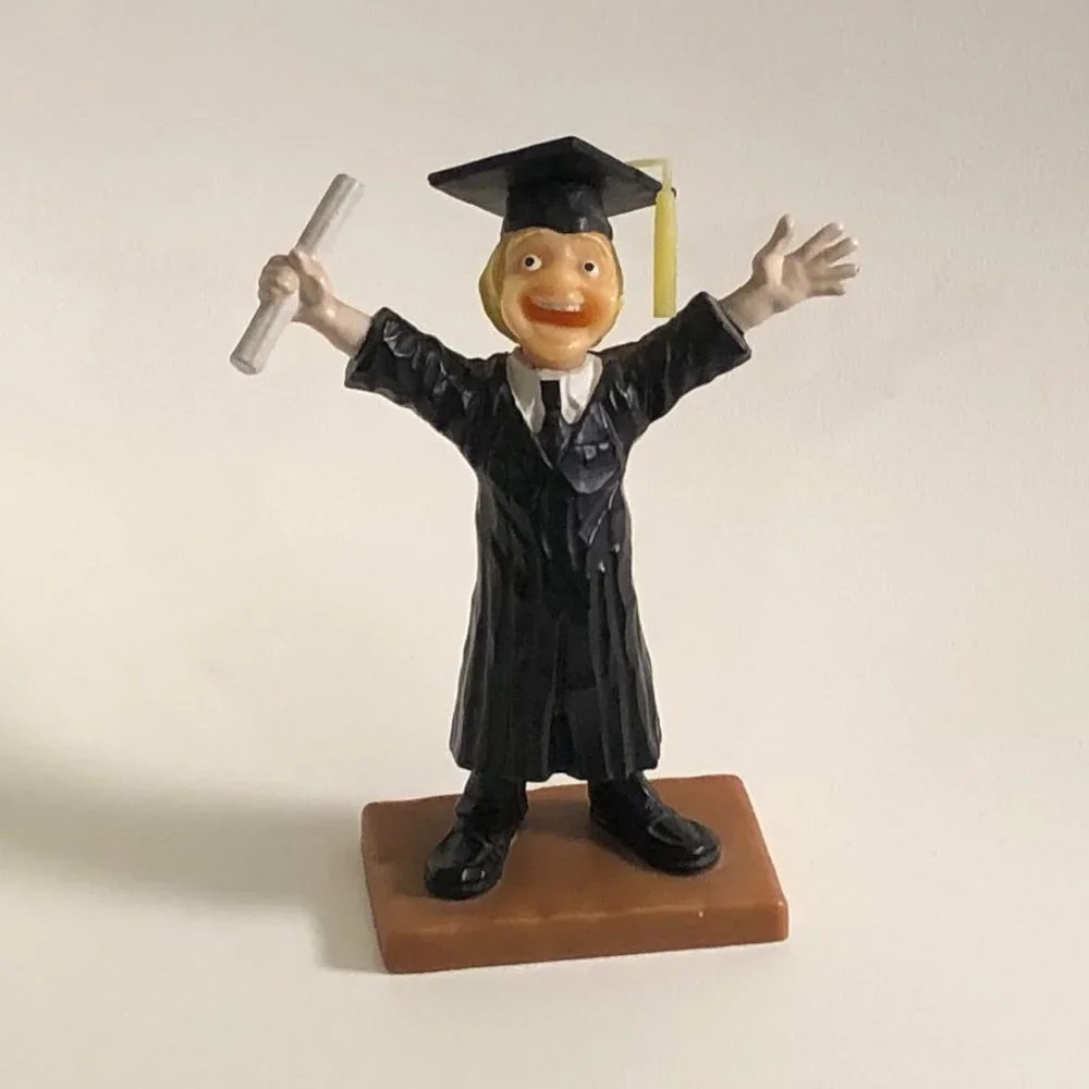 Wilton graduation Cake Topper male figurine doll with graduation cap diploma